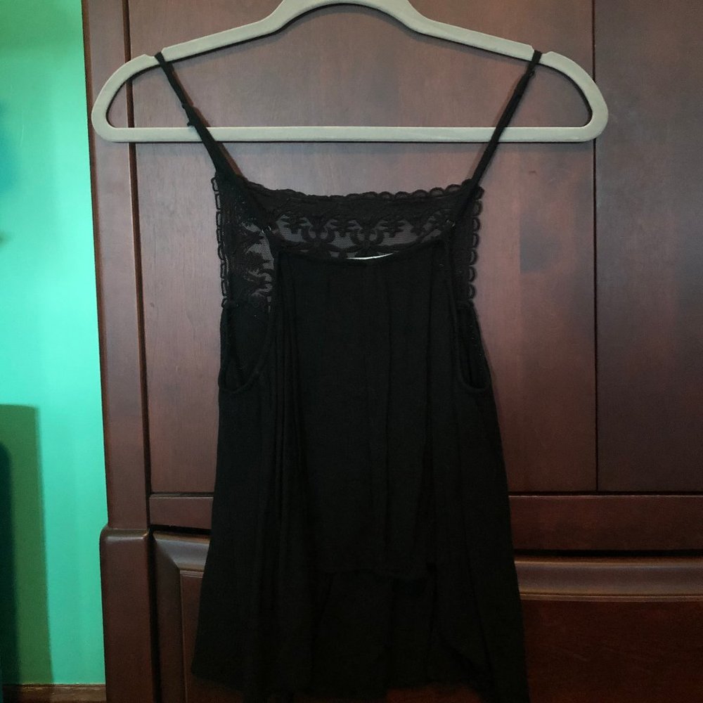 Derek Heart Black Lace Tank Top